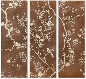 Handbeschilderde canvasdoeken Sakura, 3-delig
