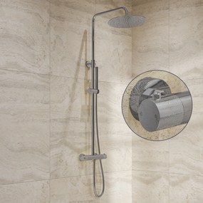 Saniclear Talpa Curved opbouw regendouche chroom met 20cm hoofddouche