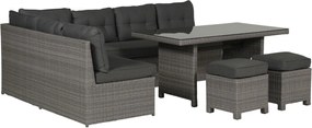 Garden Impressions Lapa lounge dining set 5-delig - grijs