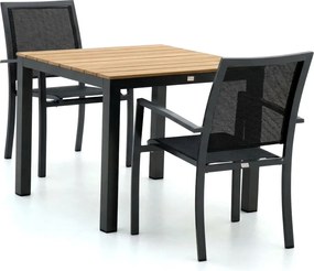 Diningset Bellagio  | 2 personen polywood | Tuinset stapelbaar | 3-delig | Kees Smit Tuinmeubelen