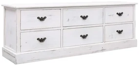 vidaXL Halbank 115x30x40 cm hout antiekwit