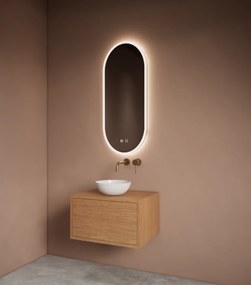 Gliss Design Orion toilet spiegel met LED-verlichting verticaal 40x100cm