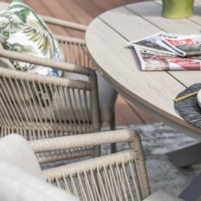 Garden Impressions Sorong tuinset 5-delig - Tulli tuintafel 180x115 cm - light teak vironwood