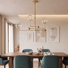 Hanglamp Goud Glas Bollen 3 stuks APP918-3CP