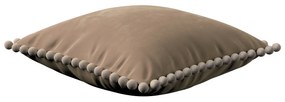 Dekoria Kussenhoes Wera met pompons, beige 45 x 45 cm