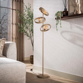 Vloerlamp Metalen Ringen Beige