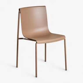 Set Van 4 Ismene Eetkamerstoelen Bruin – Karamel - Sklum