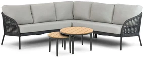 Hoek loungeset 5 personen Aluminium/rope Grijs  Coco Puerto/Toscane