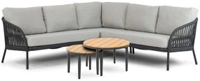 Hoek loungeset 5 personen Aluminium/rope Grijs  Coco Puerto/Toscane