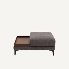 Voetensteun met dienblad, gevlochten polyester, MODERNISTE, ontwerp Emmanuel Gallina