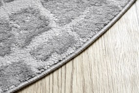Tapijt MEFE modern  Rond ,  6185 Boomstam , boom , Structureel,  twee poolhoogte , grijskleuring