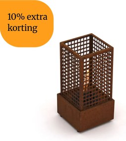 + 10% kassakorting | Tafelhaard voor buiten | Tenderflame Agni | Staal | Taupe/Bruin | 18.5x18.5cm | Kees Smit Tuinmeubelen