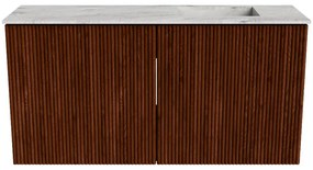 Mondiaz Joya DLux 80cm toiletmeubel ruby met wastafel faye rechts 1 kraangat glace