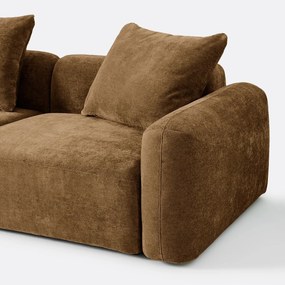 3-zits links modulaire hoekbank in jacquard chenille, AMAD