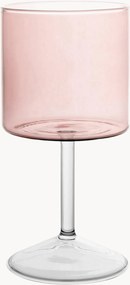 Wijnbekers Daylight Pink van borosilicaatglas, 2-delig