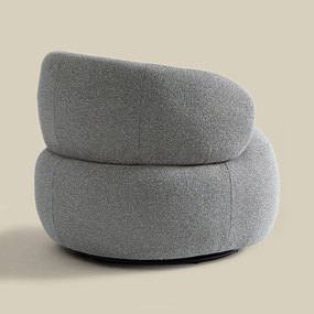 Draaibare Ronde Fauteuil Grijsbruin