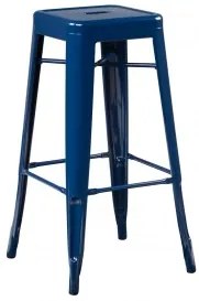 Hoge Stalen Kruk Lix Marine Blauw & ↑75 Cm - Sklum