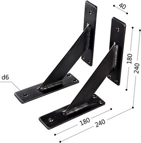 CHYRKA® Regalwinkel BUG MKB Regalkonsole Regalträger Wandkonsole Konsole LOFT