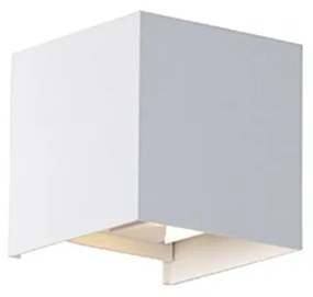 Buiten wandlamp wit incl. LED 2-lichts IP54 - Edwin Modern IP54 Buitenverlichting kubus / vierkant