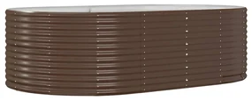 vidaXL Plantenbak 212x140x68 cm gepoedercoat staal bruin