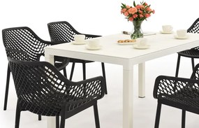 King/Aria wit en antraciet tuinmeubelset voor 6 personen Bica