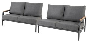 Taste by 4 Seasons Ravenna loungebanken links en rechts - donker grijs