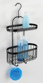 Wenko Classic Plus douche caddy 2-laags zwart