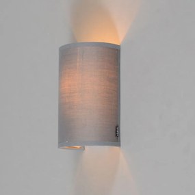 Stoffen Moderne wandlamp grijs - Simple Drum Modern E27 bol / globe / rond rond Binnenverlichting Lamp