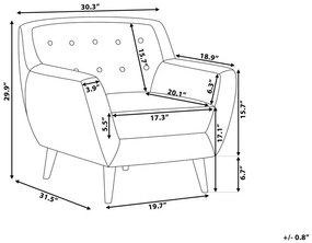 Fauteuil stof lichtgrijs MOTALA Beliani