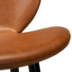 Dan-Form Cloud Hoge Design Barkruk Bruin Kunstleer