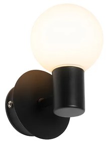 Badkamer Moderne wandlamp zwart IP44 - Cederic Up Modern G9 IP44 bol / globe / rond Lamp