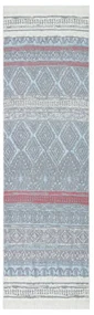 vidaXL Vloerkleed 80x300 cm katoen roze en aqua