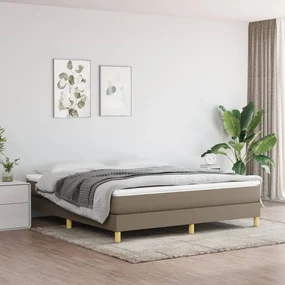 vidaXL Boxspringframe stof taupe 180x200 cm