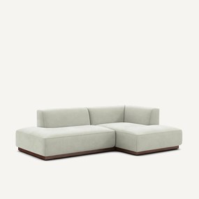 Rechter hoekbank in stonewashed fluweel, JACOPO