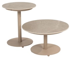 4 Seasons Outdoor Boaz bijzettafel latte met blad Ø 45 cm (H 55 cm)  Loungetafel    beige weerbestendig