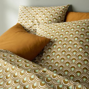 Katoenen bedset, vierkant kussensloop, Caletta