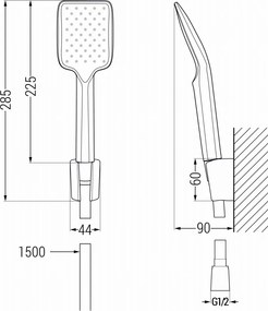 Mexen R-62 punctuele doucheset, wit - 785625052-20