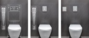 Etsero Roll-up closetrollen dispenser 13.7x77x13.5cm v. maximaal 6 rollen zwart