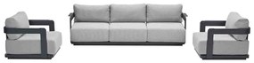 Garden Impressions Imperia loungeset 3-delig - donker grijs