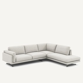Hoekbank met longchair, gerecycled katoen, CÉSAR