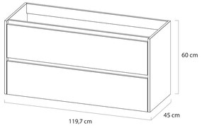 Tiger Reverse onderkast 120cm chalet eiken/mat zwart