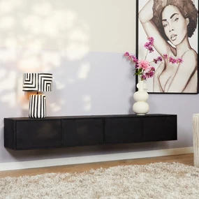 Starfurn Vision Zwart Tv-meubel Hangend 200 Cm - 200x35x30cm.