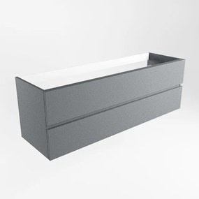 Mondiaz VICA wastafelonderkast - 150x45x50cm - 2 lades - uitsparing midden - softclose - Plata M73131Plata