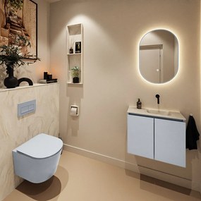 Mondiaz Ture DLux toiletmeubel 60cm clay met wastafel ostra rechts zonder kraangat