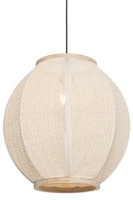 Oosterse hanglamp naturel stof 46 cm - Rob