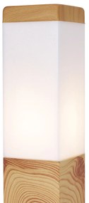 Moderne staande buitenlamp staal met hout print 45cm IP44 - Malois Modern E27 IP44 Buitenverlichting