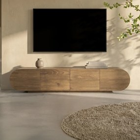 Eleonora King Ovaal Tv-meubel Mangohout 210 Cm - 210x40x43cm.