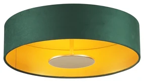 Moderne plafondlamp groen met gouden binnenkant incl. LED 3-staps dimbaar - Bredow Modern rond Binnenverlichting Lamp
