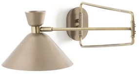 Richtbare wandlamp in verouderde messing, Zoticus