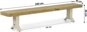 Picknick Set 6 personen 260 cm Aluminium/rope Taupe Coco Sevilla/Superior